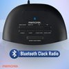 Memorex MX-CR160 Bluetooth Clock Radio with USB Charging | FM PLL Radio with 20 Presets, Dual Alarm, Snooze, Sleep Timer, 0.9” LED Display, Battery Backup | Digital Alarm Clock with Wireless Streaming