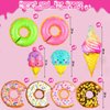Ice Cream Balloons, 12 PCS Huge 30 Inch Donut Balloons, Ice Cream Party Decorations, Mylar Candy Balloons for Ice Cream Decorations, Donut Balloon for Donut Party Themed Party Supplies