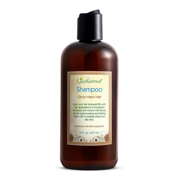 Grow New Hair Shampoo | Healthy Hair Growth | Natural Shampoo | For Both Men And Women | Hair Care | Hair Growth | Just Nutritive | 16 fl oz