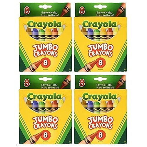 Crayola Jumbo Crayons 8ct Pack of 4 …