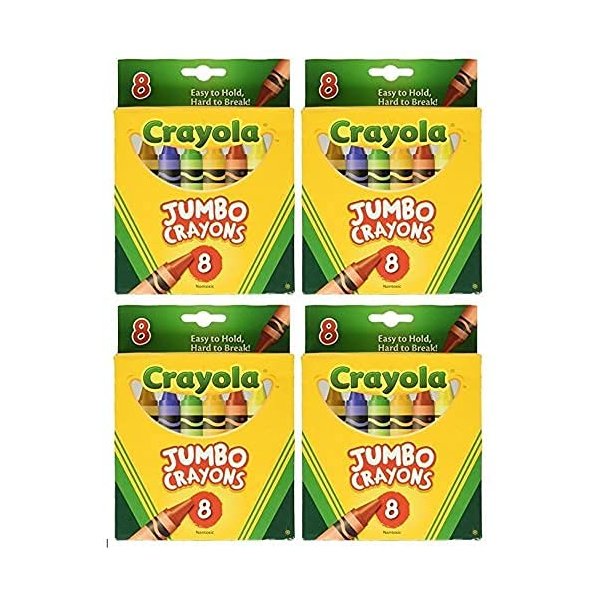 Crayola Jumbo Crayons 8ct Pack of 4 …