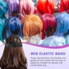 Ranjaner 2pcs Elastic band for Wigs Black Adjustable Nonslip Wig Elastic Bands, Glueless Wig Elastic Straps Accessories for Sewing Making Wigs