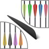 Letszhu Arrows Vanes 4 Inch Plastic Feather Fletching for DIY Archery Arrows 50 Pack (Black)