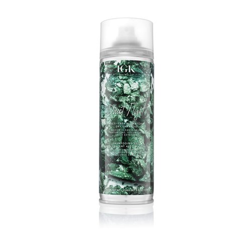 IGK DIRECT FLIGHT Multi-Tasking Matcha Dry Shampoo | Light Cleanse + Style Preserving | Vegan + Cruelty Free | 6.3 Oz