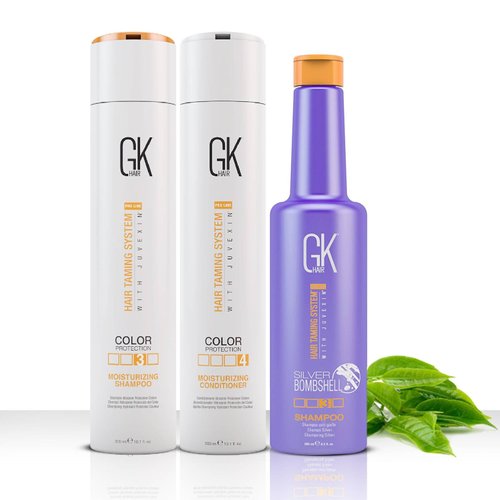 GK HAIR Moisturizing Shampoo and Conditioner Set with Silver Bombshell Shampoo, Perfect Combination for Dry, Frizzy, Damaged, Color-Treated and All Type of Hairs