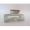 Blue brown frosted white clear rectangle pearl marbled hair claw clip