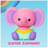Swisheez Slater Elephant Stuffed Animal, Retro Inspired Plush Toys for Ages 3 and Up, Pink, 7”