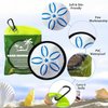 Chzisuyy Sand Remover for Beach, Sand Removal Bag, Must Haves Gift for Beach Vacation Camping Travel Trip Talc-Free, Reusable (Light Blue, Round)