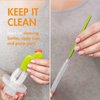 Boon Cacti Bottle Cleaning Brush Set - Includes Bottle Brush, Nipple Brush, Detail Brush, and Straw Brush - Baby Bottle Brush Set for Bottle Drying Rack - Baby Essentials - 4 Count