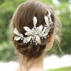 Sliver Leaf Headpiece Bridal Hair Clips Bride Comb Hair Accessories Wedding Tiara Bridal Headpiece