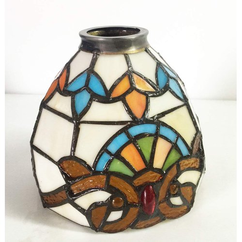 HMJ8038 Tiffany Lamps Colored Glass Shade Bead Light Table lamp Chandelier Dual Purpose (4S-1L4F-AW0E)
