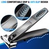 2024 German Nail Clippers for Men Women, 17mm Wide Jaw Straight Toenail Clippers for Thick Nails, Upgrade 360°Rotary Toe Nail Clippers for Seniors, Father's Day Gifts for Men Dad Sharp Nail Cutter