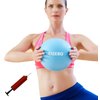 CIZEBO 8 inch Exercise Ball, Easy to Inflate Pilates Ball Core Ball Physical Therapy Ball with Needle Pump, Small Yoga Barre Ball for Home & Class Workout Fitness PT, Blue