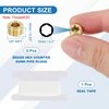 PATIKIL 1/8" NPT Male Pipe Plug Fitting, 5Pcs Brass Hex Counter Sunk Plug Brass Male Connector Socket for Closing the End of Pipe Industrial Machinery Fittings