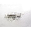 Generic Small silver metal filigree hair pin alligator clip barrette for fine thin hair (Clip quantity: 2 clips, Pattern: Barrette)