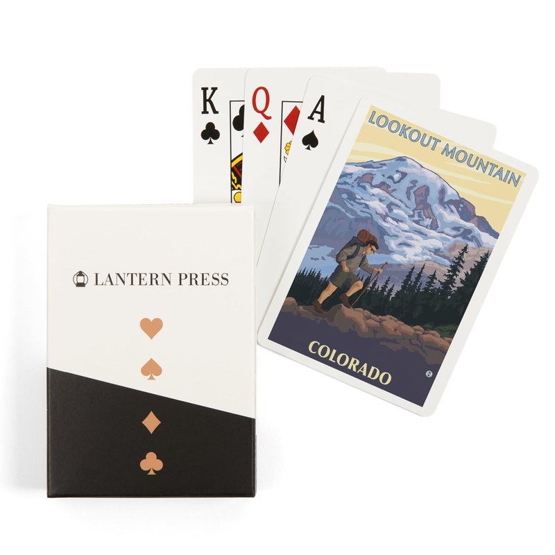 Lantern Press Lookout Mountain, Colorado, Mountain Hiker (52 Playing Cards, Poker Size Card Deck ...