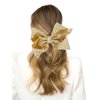 1PCS 8 Inch Big Sequin Hair Bows for Girls Alligator Clips Sparkly Glitter Hair Accessories for Little Teen Toddler Girls Kids (Gold)