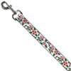 Dog Leash Holly Mistletoe 6 Feet Long 1.0 Inch Wide