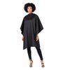 Betty Dain Shimmer Cutting/Styling Cape, Lightweight Iridescent Nylon, Snaps Adjust Up To 22 inch Neck Closure, Water Resistant, 54 Inches Wide x 62 Inches long x 22 Inches back, Black