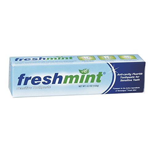 Fresh Mint Sensitive Fluoride Anti-Cavity Toothpaste for Sensitive Teeth 4.3 Ounces (122g)
