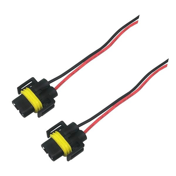 2PCS H11 H8 881 880 Female Adapter Wiring Harness Socket Connector, Automotive Replacement Accessories Universal for Headlights or Fog Lights