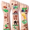 Gameza Football Tattoos - 240+ Football Temporary Tattoos Football Themed Party Favors Supplies Touch Down Party Favors Decorations Kids Fake Football Tattoos Temporary Face Tattoos Boys