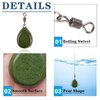 Carp Fishing Weights 2OZ Fishing Sinkers Coated Flat Pear Sinker Weight with Swivels Carp Fishing Equipment