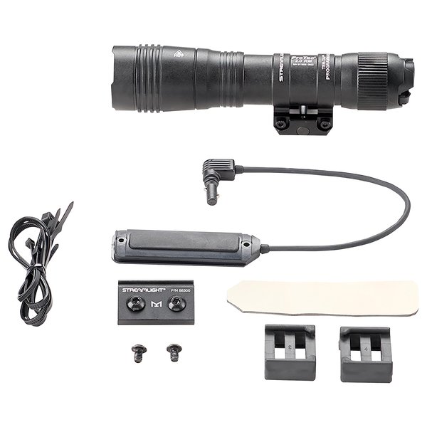 Streamlight 89009 ProTac 2.0 2000-Lumen Rail Mount High Lumen Tactical Rechargeable Long Weapon-Mounted Flashlight with Straight Pressure Switch, SL-B50 Battery Pack and USB-C Cord, Black