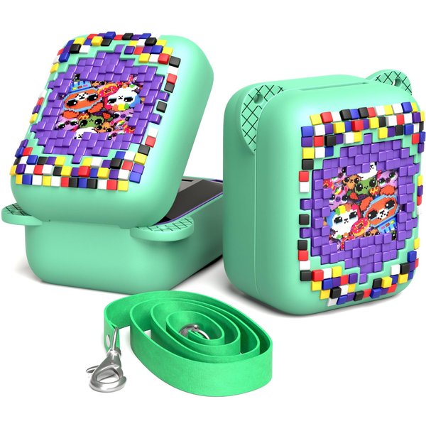 Rome Tech Silicone Case for Bitzee Interactive Toy Digital Pet and Case - 2 IN 1 Protective Cover + Lanyard for Bitzee Pet Toy - For Bitzee Case - Green