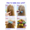 MOODKEY 30PCS Plastic Hair Rollers Set Heatless Roller Hair Curlers Snap on Rollers Self Grip Rollers Hairdressing Curlers Tools for DIY Hairdressing Hair Salon (5 Size)