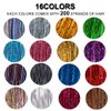 16 Colors Hair Tinsel Kit with Tools 3200 Strands Glitter Tinsel Hair Extensions Heat Resistant Sparkling Shiny Fairy Hair Accessories for Women Girl Kids 47Inch