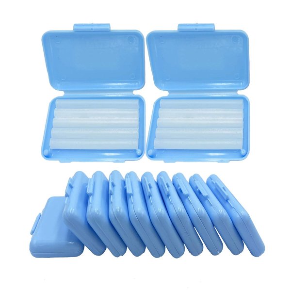 Orthodontic Wax for Braces, HRASY 10 Pack Dental Wax Brace Wearer Wax for Relieving Irritation and Pain, Blue Mint Flavor