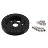 RULLINE 0.5" Steering Wheel Hub Adapter Conversion Spacer 6 Hole to 3 Hole Grant Adapter Boss Kit Black