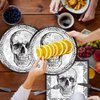 40Pcs Halloween 2024 Party Supplies 20 Plates + 20 Napkin Halloween Birthday Party Decorations (Halloween Skull)