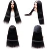 200% Density V Part Wig Human Hair Straight Brazilian Virgin Human Hair Wigs for Black Women Upgrade U Part Human Hair Wig Full Head Clip In Half Wig No Leave Out Lace Front Wigs Natural Color 22 Inch