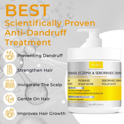 Antifungal Psoriasis Deep Conditioner Treatment, Eczema, Seborrheic Dermatitis | Soothes Itching, Flaking & Irritation | Repairs Scalp, Strengthens Hair, Stimulates Regrowth