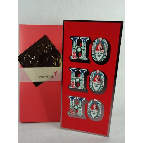 Ho Ho Ho Christmas Holiday Cards with Envelopes - Set of 16