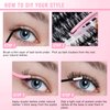 DIY Lash Clusters 320 Pcs Eyelash Extensions 30D 40D 50D Eyelash Clusters Natural Look Wispy Lashes D Curl -16mm Cluster Lashes Individual Lashes Thin Band & Soft