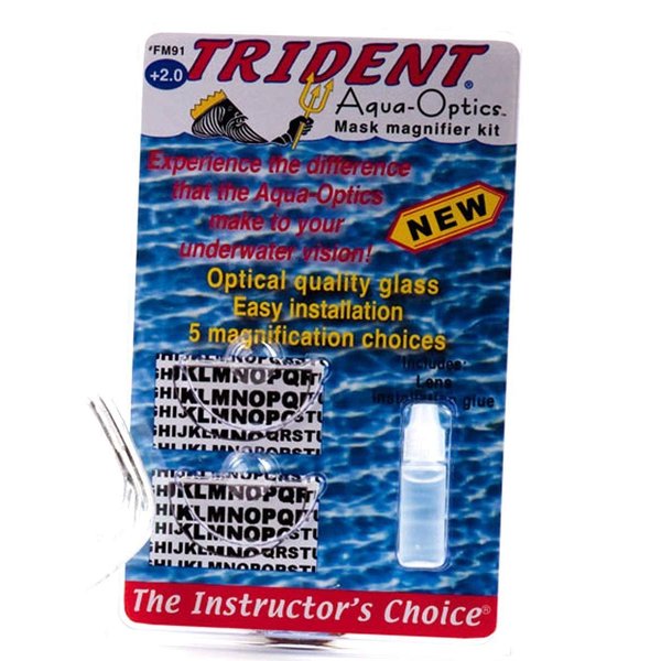 Trident Aqua Optics Dive Mask Magnifying Lens Kit Diopter +2.0