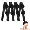 Molain 4 Pcs Black Elastic Bands for Wig for Keeping Wig in Place with Ear Covers, Lace Band for Wig Grip, Lace Band Melting Band for Lace Front for Women Hair