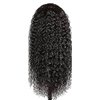 FuivJuix 4X1 Natural Black Lace Front Wigs Human Hair Natural Hairline 4X1 Hd Transparent Lace Closure Wig 16 Inch Brazilian Virgin Hair Water Wave Wig For Black Women 150% Density