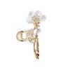 Leadigol 2PCS Elegant Ginkgo Biloba Hair Claw,Tulip Shark Clip Metal flowers Hair Clip Sweet Ponytail Claw Clip for Women