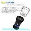 Spacenight Electric Herb Grinder COMPACT for Flower Buds, USB-Rechargeable, 2pcs 1.7oz Glass Herb Chamber - Ideal for Everyday Carry