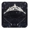 Kilshye Rhinestone Tiara Headband Silver Crystal Princess Tiaras Birthday Crown Headdress for Girls