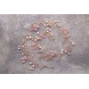 Kercisbeauty Handmade Boho Wedding Rose Gold Long Headband with Champagne Pink Crystal Beads for Brides Bridal Headpiece Vine Prom Hair Dress Hair Accessories