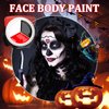 White Black Red Face Body Paint,Blendable Halloween Face Body Paint Clown Special Effects Makeup Kit,Highly Pigmented Washable Cream Body Painting for Halloween Clown Cosplay Theme Parties Costume
