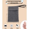 6 Pack Soap Saver Pocket - Travel Exfoliating Body Scrubber Soap Pouch,Bar Soap Holder for Women and Men,Body Exfoliating Scrubber Rough Sponge for Shower and Bath - Grey