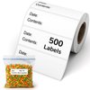Removable Freezer Food Labels Stickers – 1" x 3", 500 pcs Washable Date Labels to Write On for Food Containers, Fit for Ziploc Freezer Bag, Fridge Storage | Waterproof, -40° to 150°F, No Residue