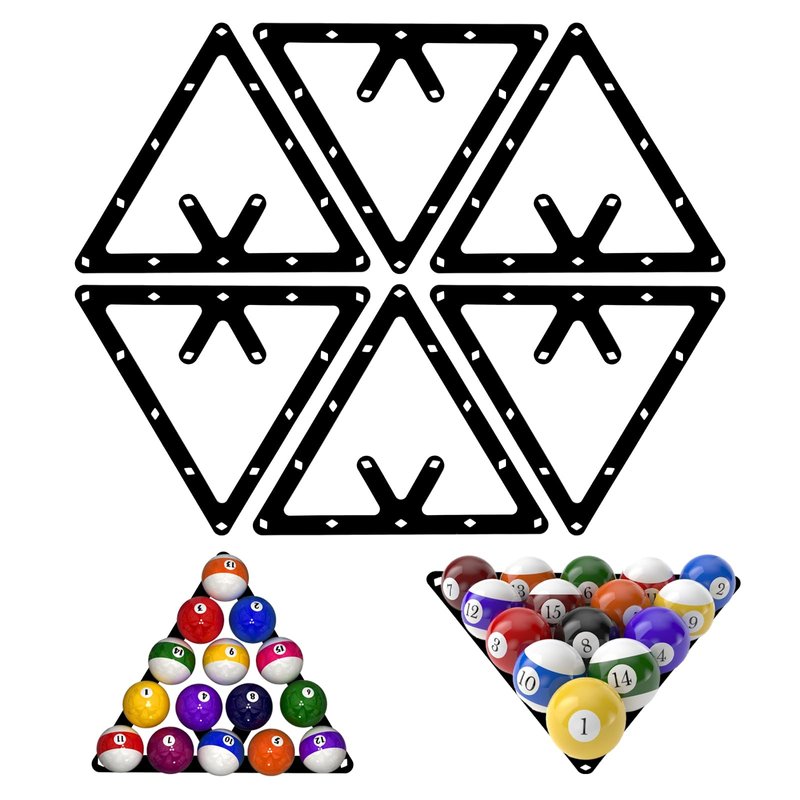 InnoHHustle 6 Pcs Billiards Magic Ball Rack Triangle Magic Rack Sheet ...