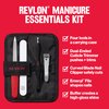 Revlon Manicure Essentials Kit with Travel Case, Manicure Set for Nail Care with Dual Ended Cuticle Trimmer, Curved Blade Nail Clipper, Compact Emeryl File and Nail Buffer, 1 count